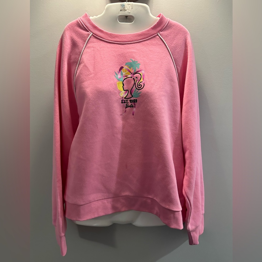 Barbie pink graphics sweatshirt Size Large